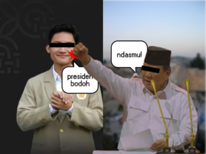 Ketua BEM UGM Tiyo Ardianto memberikan keterangan terkait teror yang dialaminya pasca mengkritik Presiden Prabowo