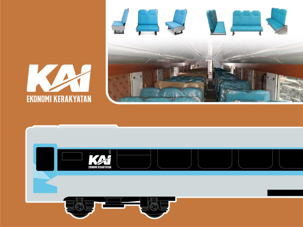 Kereta Ekonomi Kerakyatan PT KAI untuk mudik Lebaran 2026 dengan kapasitas 93 orang konfigurasi kursi 3-2.
